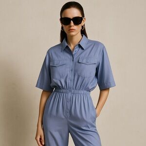 Vintage 1980s utility jumpsuit. 80s 90s mechanic inspired jumpsuit. Small
